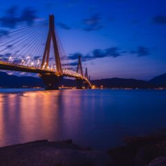 Patras-bridge at night